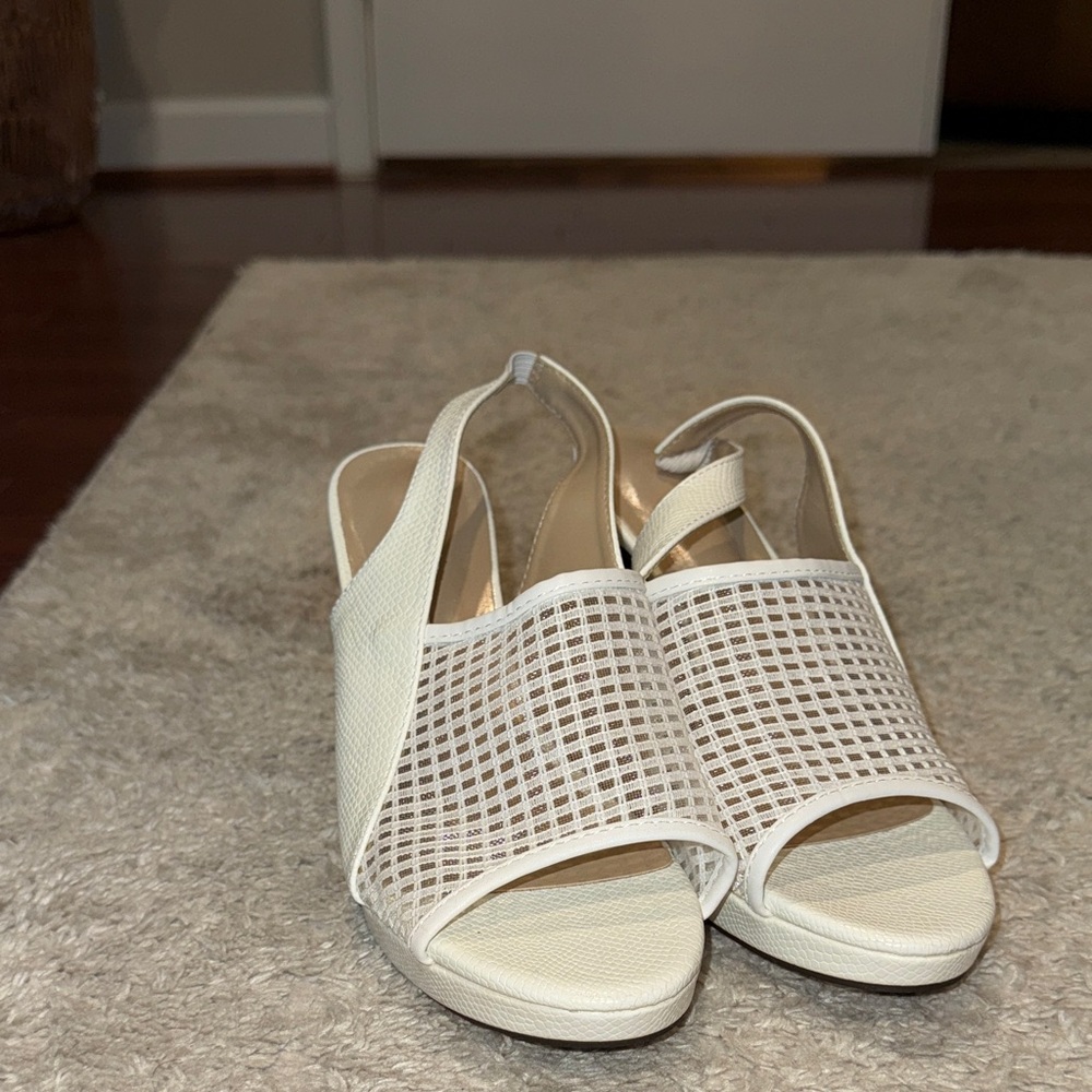 Elegant White Slingback Sandals